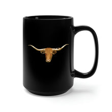 Load image into Gallery viewer, Black Mug 15oz - Texas - Texas Longhorn wo Txt X 300
