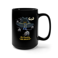 Load image into Gallery viewer, Black Mug 15oz - Army - Cavalry Hat - Air Assault  w Br w AA Badge  w Slicks
