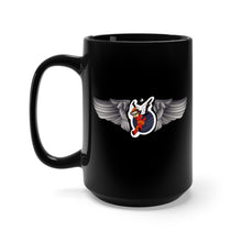 Load image into Gallery viewer, Black Mug 15oz - AAC - WASP Wing w Finella wo Txt
