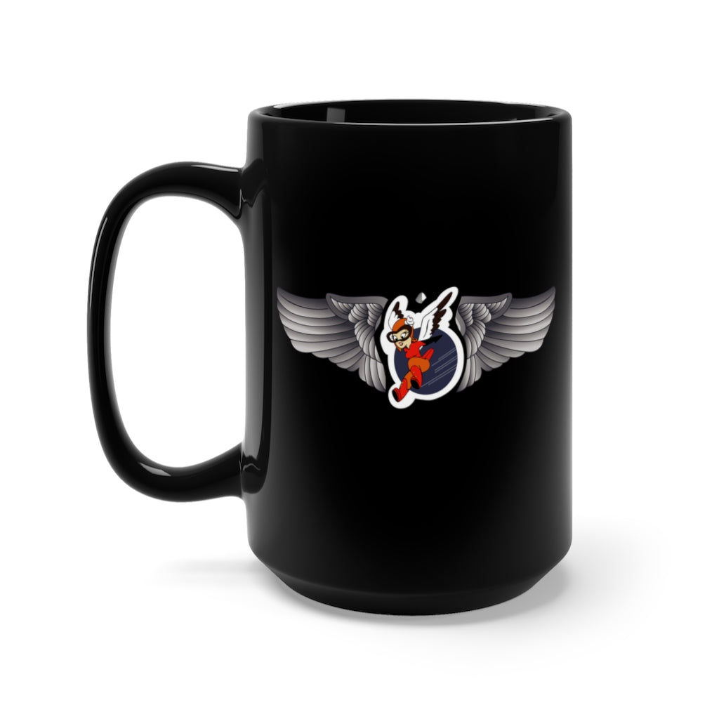 Black Mug 15oz - AAC - WASP Wing w Finella wo Txt