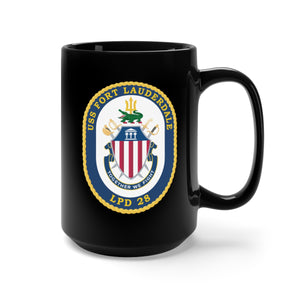 Black Mug 15oz - Navy - USS Fort Lauderdale (LPD-28) wo Txt X 300