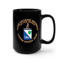 Load image into Gallery viewer, Black Mug 15oz - 442nd Infantry Regiment - COA - Go for Broke X 300
