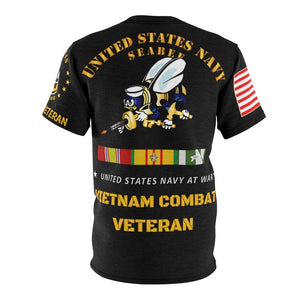 All Over Printing - Vietnam Combat Veteran with US Navy Seabee Vietnam war Service Ribbons