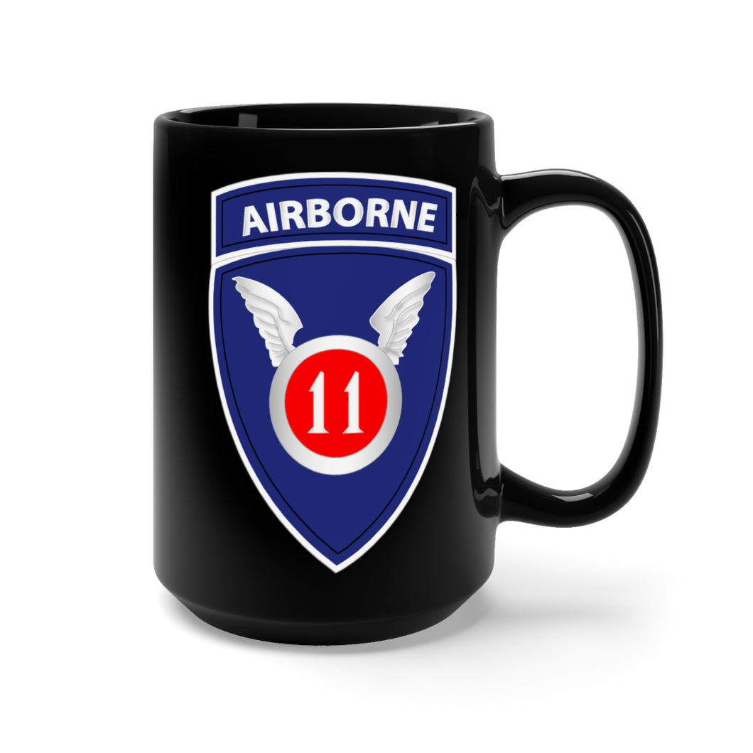 Black Mug 15oz - Army - 11th Airborne Division wo txt