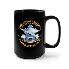 Load image into Gallery viewer, Black Mug 15oz - Army - 173rd Support Battalion - To Our Utmost - US Army - DUI  X 300
