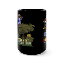 Load image into Gallery viewer, Black Mug 15oz -Army - N Company, 75th Infantry (RANGER), 173rd Airborne Brigade, Vietnam Veteran with Vietnam Service Ribbons
