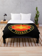 Load image into Gallery viewer, Army - Air Defense Artillery Veteran Throw Blanket
