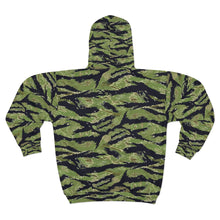 Load image into Gallery viewer, AOP Unisex Zip Hoodie - Military Tiger Stripe Jungle Camouflage
