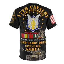 Load image into Gallery viewer, All Over Printing - Army - 5th Squadron, 17th Cavalry (Recon) - Camp Gary Owen - Korea (DMZ) with Korean Service Ribbons
