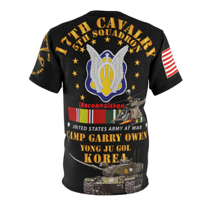 All Over Printing - Army - 5th Squadron, 17th Cavalry (Recon) - Camp Gary Owen - Korea (DMZ) with Korean Service Ribbons