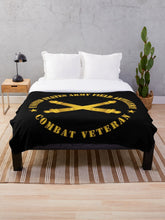 Load image into Gallery viewer, Army - US Army Field Artillery Combat Veteran w Branch wo Txt Throw Blanket
