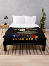 Load image into Gallery viewer, Army - 761st Tank Battalion - Black Panthers - w Tank WWII EU SVC Throw Blanket
