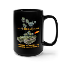 Load image into Gallery viewer, Black Mug 15oz - Army - M551 Sheridan - Firing - ARV-AAV w Paratroopers
