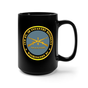 Black Mug 15oz - Army - 4th Bn 3d Infantry Regiment - Washington DC - The Old Guard w Inf Branch