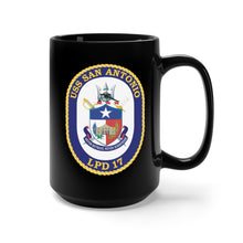 Load image into Gallery viewer, Black Mug 15oz - Navy - USS San Antonio (LPD-17) wo Txt X 300
