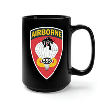 Load image into Gallery viewer, Black Mug 15oz - Army - 555th Parachute Infantry Battalion wo Txt X 300
