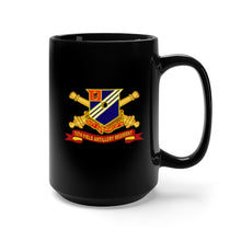 Load image into Gallery viewer, Black Mug 15oz - Army - 76th Field Artillery Regiment - DUI w Br - Ribbon X 300
