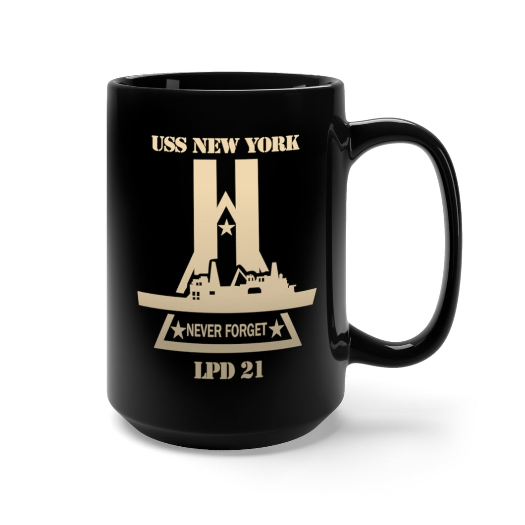 Black Mug 15oz - Navy - USS New York (LPD-21) wo Txt X 300