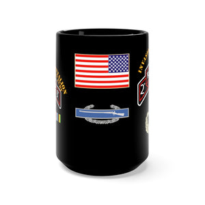 Black Mug 15oz - Army - 2nd Ranger Battalion (Airborne) - Operation Urgent Fury - Invasion of Grenada