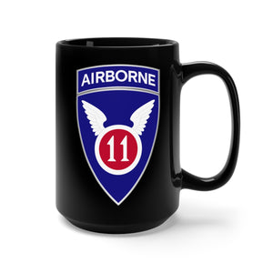 Black Mug 15oz - 11th Airborne Division - DUI wo Txt X 300