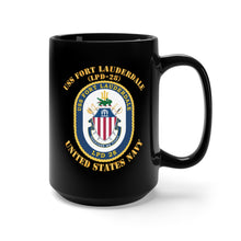 Load image into Gallery viewer, Black Mug 15oz - Navy - USS Fort Lauderdale (LPD-28) X 300
