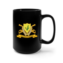 Load image into Gallery viewer, Black Mug 15oz - Army - 12th Cavalry Regiment w Br - Ribbon
