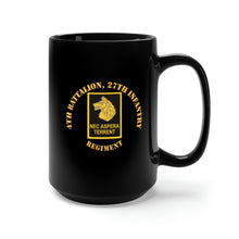 Load image into Gallery viewer, Black Mug 15oz - Army - 4th Battalion 27th Infantry w DUI X 300
