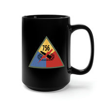 Load image into Gallery viewer, Black Mug 15oz - Army - 756th Tank Battalion SSI X 300
