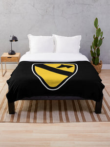 Army - 1st Cav SSI wo Txt Throw Blanket