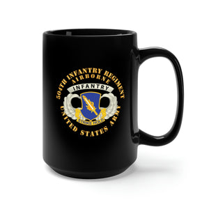 Black Mug 15oz - Army - Airborne Badge - 504th Infantry Regiment wo DS X 300