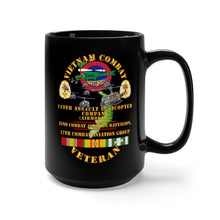 Load image into Gallery viewer, Black Mug 15oz - Army - Vietnam Combat Vet - 119th AHC - 52nd CAB - 17th Combat Aviation Group - Big HELO VN  SVC X 300
