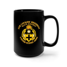 Load image into Gallery viewer, Black Mug 15oz - Army  - 5th Cavalry Regiment  - Black Knights
