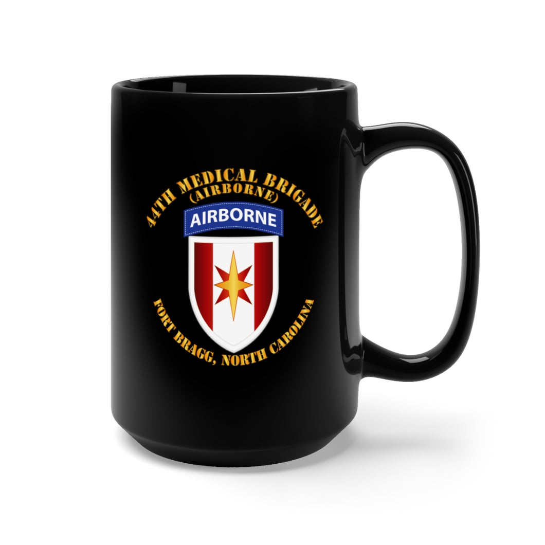 Black Mug 15oz - Army - 44th Medical Bde (Airborne) - FBNC