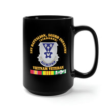 Load image into Gallery viewer, Black Mug 15oz - Army - 1st Bn 503rd Infantry - Vietnam Veteran X 300
