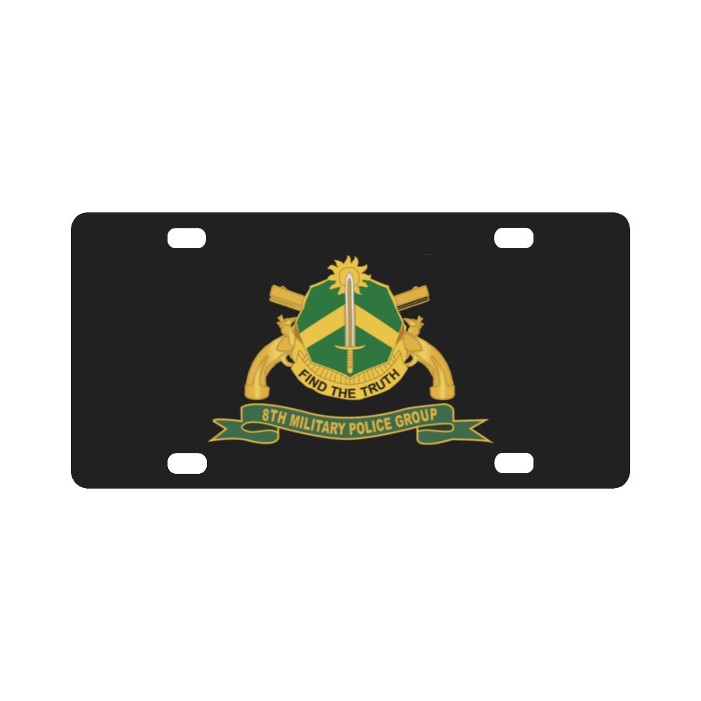 Army - 8th Military Police Group w Br - Ribbon Classic License Plate