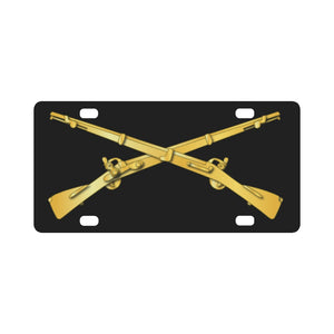 Army - Infantry Branch - Crossed Rifles Classic License Plate