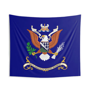 Indoor Wall Tapestries - 506th Parachute Infantry Regiment - CURRAHEE - Regimental Colors Tapestry