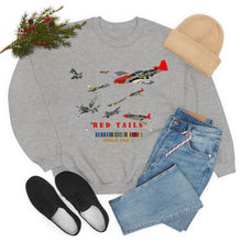 Load image into Gallery viewer, Unisex Heavy Blend Crewneck Sweatshirt - Army - AAC - 332nd Fighter Group - Red Tails - At War
