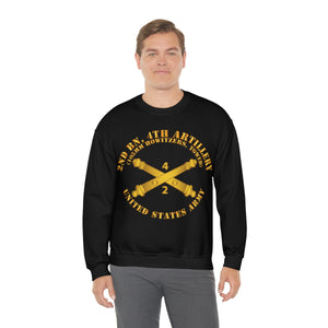 Unisex Heavy Blend Crewneck Sweatshirt - Army - 2nd Bn 4th Field Artillery Regt - 105mm w Arty Br