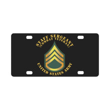 Load image into Gallery viewer, Army - Staff Sergeant - SSG - Combat Veteran Classic License Plate
