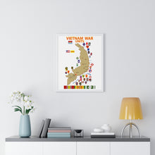 Load image into Gallery viewer, Premium Framed Vertical Poster - Map - Vietnam Units - 3 wo DS
