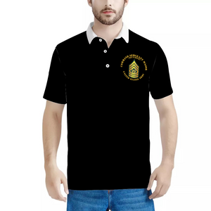 Custom Shirts All Over Print POLO Neck Shirts - Command Sergeant Major - CSM - Retired