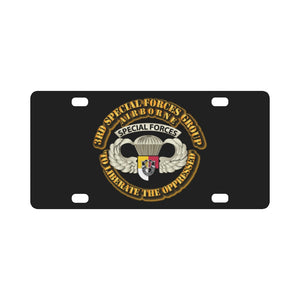 SOF - 3rd SFG - Airborne Badge Classic License Plate