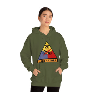 Unisex Heavy Blend™ Hooded Sweatshirt - Army - 20th Armored Division - Liberators wo Txt