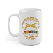 Load image into Gallery viewer, Ceramic Mug 15oz - Just Cause - 549th Military Police Co - Ft Davis, CZ w Svc Ribbons
