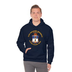 Unisex Heavy Blend Hooded Sweatshirt - Army - 21st Infantry Regt - Gimlet