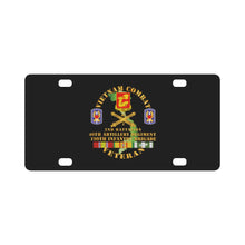 Load image into Gallery viewer, Army - Vietnam Combat Vet - 2nd Bn 40th Artillery - 199th Infantry Bde - VN SVC Classic License Plate
