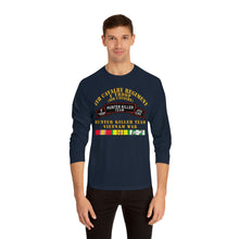 Load image into Gallery viewer, Unisex Classic Long Sleeve T-Shirt - Army - F Troop, 4th Cavalry, Hunter Killer Team, Vietnam War with Vietnam Service Ribbons
