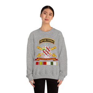 Unisex Heavy Blend Crewneck Sweatshirt -  Army - 8th Field Artillery w Br - Ribbon COLD WAR Vet Tab