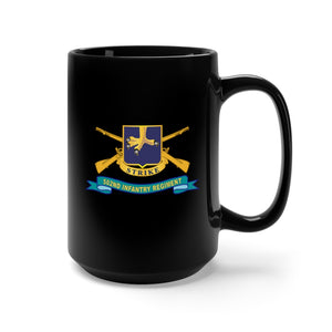 Black Mug 15oz - Army - 502nd Infantry Regiment - DUI w Br - Ribbon X 300